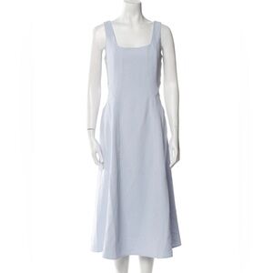 NWT Christian Lacroix Square Neckline Midi Length Dress blue size S